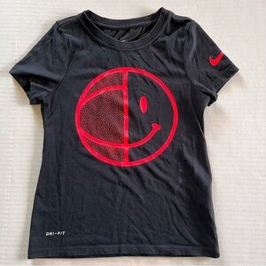 Girls Nike Basketball Smiley Face Dri-fit T-Shirt Size XS
